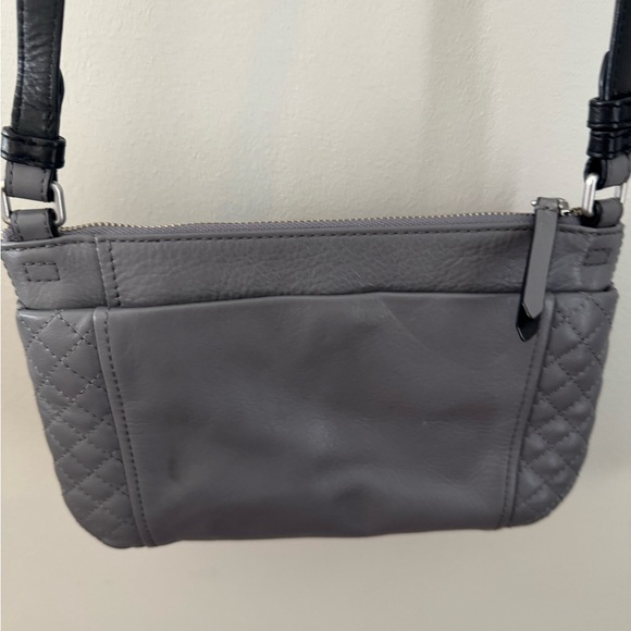 Vera Bradley small gray leather crossbody - Picture 2 of 7
